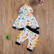 Baby Long Sleeve Dinosaur Print Tracksuit Hoodie & Pants