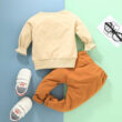 Baby Cartoon Print Sweatshirt Outfit Long Sleeve