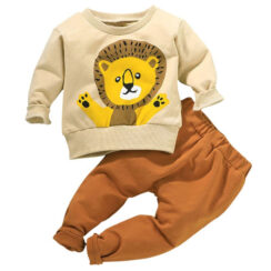 Baby Cartoon Print Sweatshirt Outfit Long Sleeve