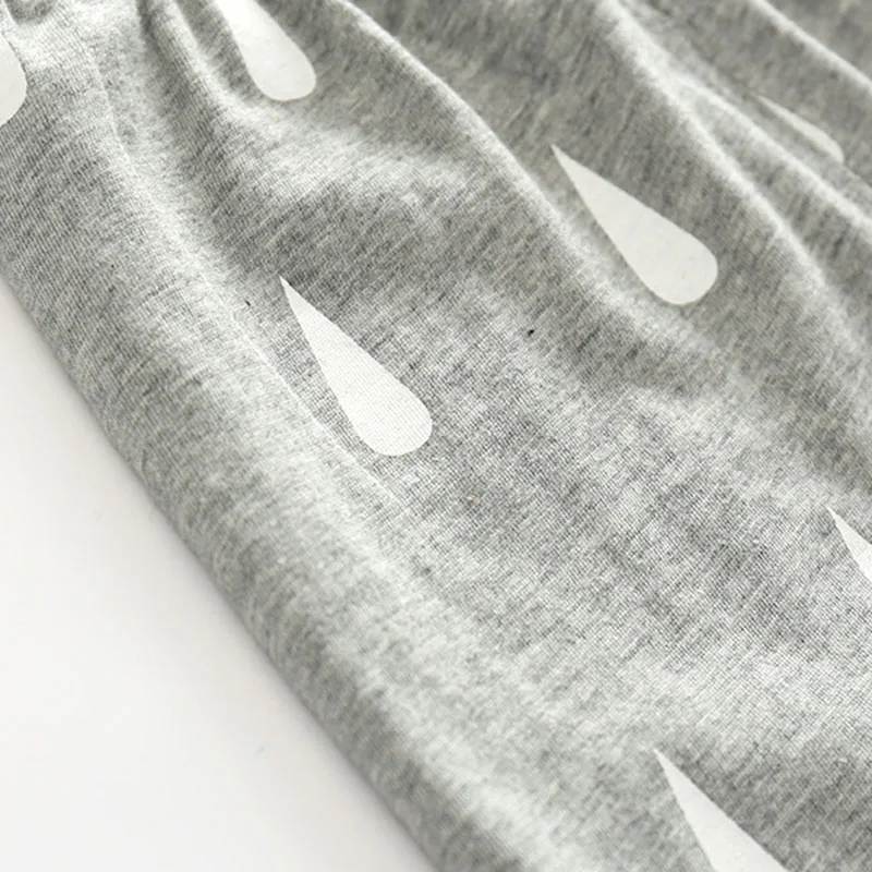 Cloudy Raindrops Short Sleeves Top Pullover Pants - Image 10