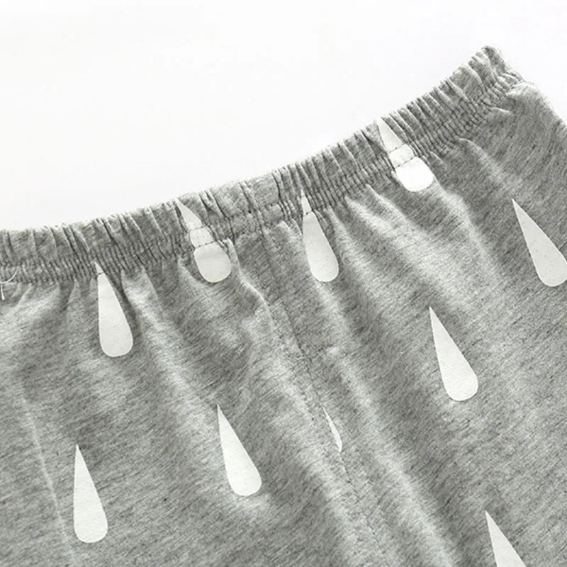 Cloudy Raindrops Short Sleeves Top Pullover Pants - Image 8