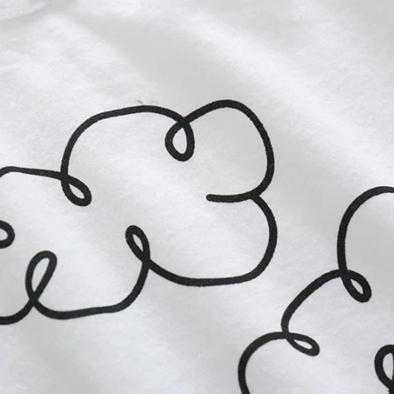 Cloudy Raindrops Short Sleeves Top Pullover Pants - Image 5