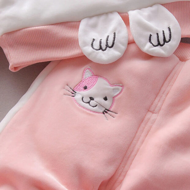 Baby Cat Patchwork Sweatshirt Outfit