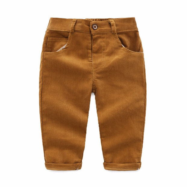 Baby Boy Check Pattern Button Up shirt & Corduroy Pants Long Sleeve 2 pcs Set - Image 6