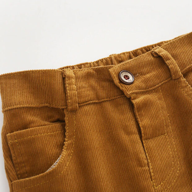 Baby Boy Check Pattern Button Up shirt & Corduroy Pants Long Sleeve 2 pcs Set - Image 7