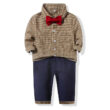 Baby Check Pattern Shirt with Bow TIe