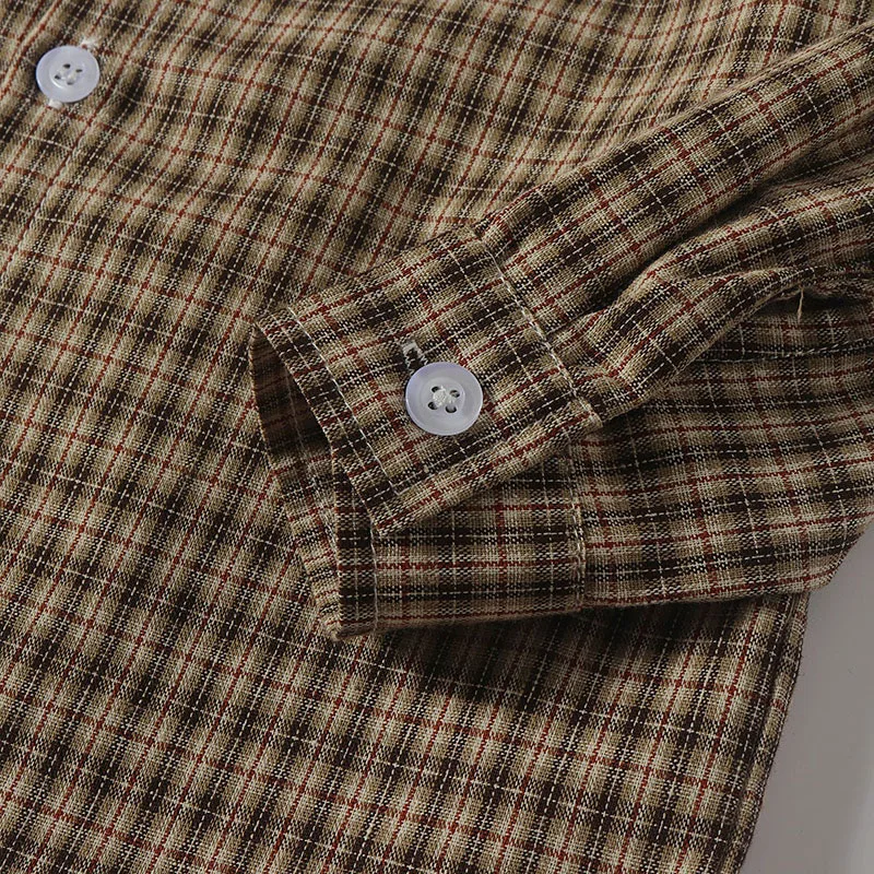 Baby Boy Check Pattern Shirt Button Up Long Sleeve & Pants with Bow Tie 3 pcs Set - Image 6