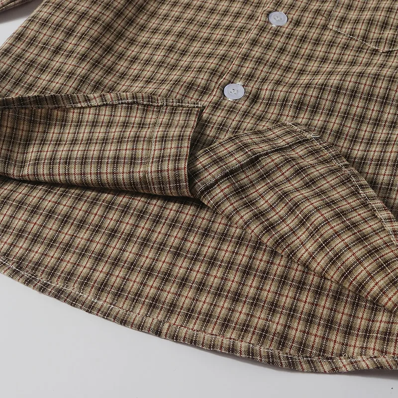 Baby Boy Check Pattern Shirt Button Up Long Sleeve & Pants with Bow Tie 3 pcs Set - Image 4