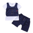 Baby Check Pattern Vest Shirt & Shorts