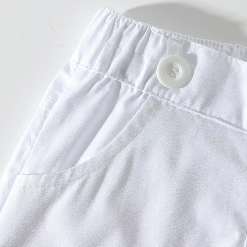 Baby Boy Bow Tie Checker Pattern Button Shirt, Shorts, Suspender Belt 4 pcs Outfit - Image 9