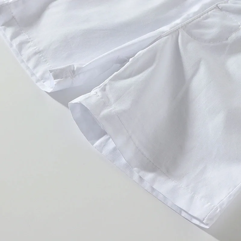 Baby Boy Bow Tie Checker Pattern Button Shirt, Shorts, Suspender Belt 4 pcs Outfit - Image 10