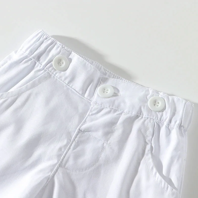 Baby Boy Bow Tie Checker Pattern Button Shirt, Shorts, Suspender Belt 4 pcs Outfit - Image 8