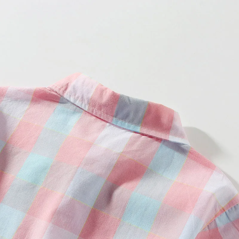 Baby Boy Bow Tie Checker Pattern Button Shirt, Shorts, Suspender Belt 4 pcs Outfit - Image 3