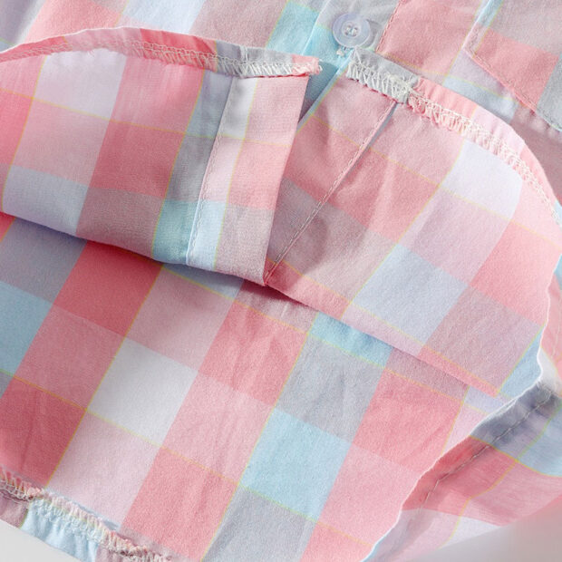 Baby Checker Pattern Shirt & Suspenders - MyLoveHoney Baby Clothing