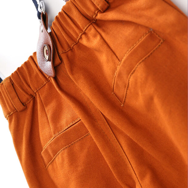 Baby Boy Checker Pattern Button Up Shirt & Suspenders Pants Long Sleeve 3 pcs Set - Image 7