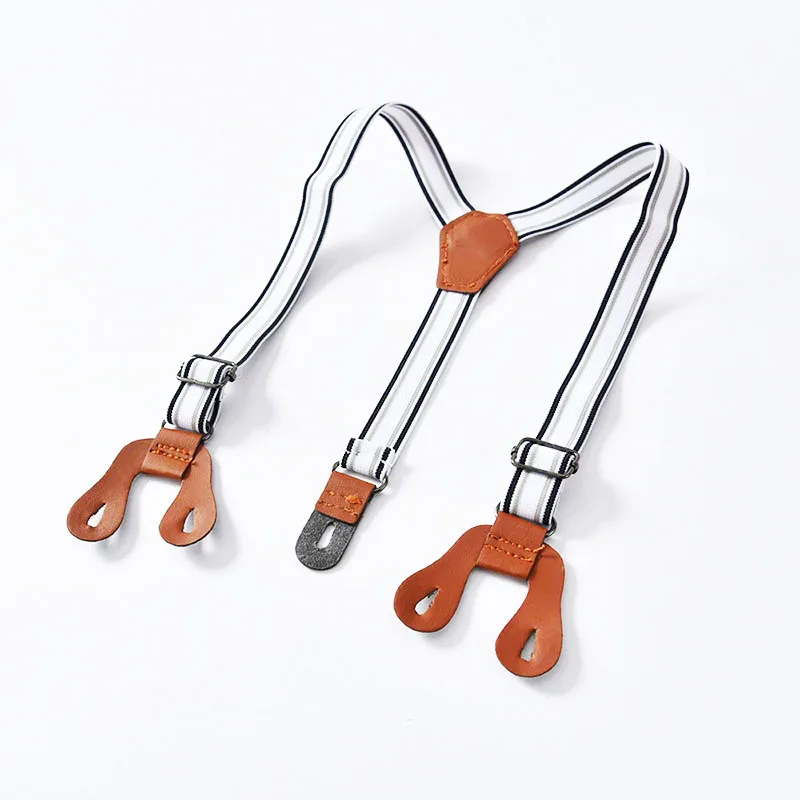 Baby Boy Checkered Button Shirt Long Sleeve, Bow Tie, Suspenders, Denim Shorts 4 pcs Outfit - Image 7