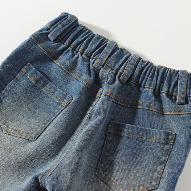 Baby Denim Suspenders Shorts