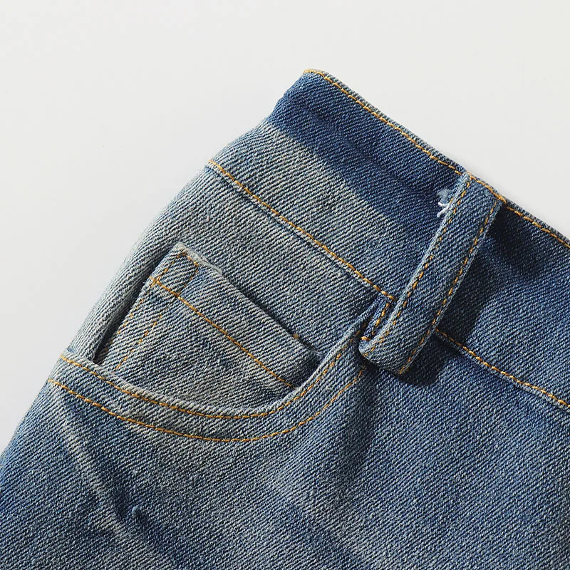 Baby Boy Checkered Button Shirt Long Sleeve, Bow Tie, Suspenders, Denim Shorts 4 pcs Outfit - Image 4