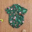 Christmas Pattern Button On Bodysuit Short Sleeve with Bow Tie - Image 2