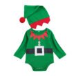 Baby Christmas Santa Elf Onesie with Hat