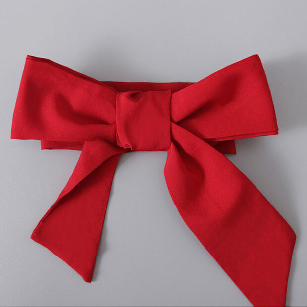 Christmas Santa Suit Strap Romper Open Back with Ribbon Headband Sleeveless - Image 6