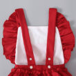 Baby Christmas Santa Suit Strap Romper with Headband
