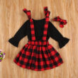 Baby Christmas Tree Suspender Dress Outfit