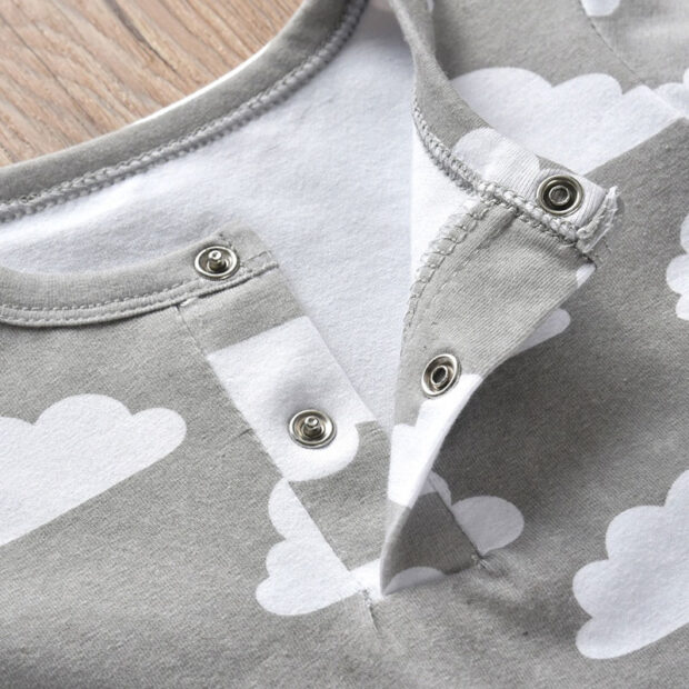 Baby Cloud Print Pajamas