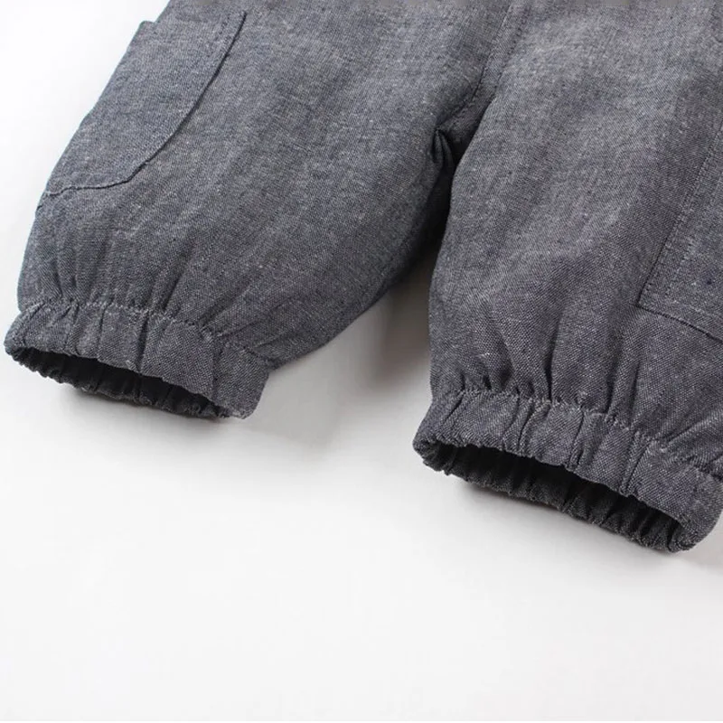 Short Sleeves Collar Shirt Suspenders Overall Pants Outfit - Image 6