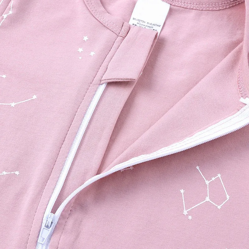 Constellation Print Sleepwear Zip up Jumpsuit Long Sleeve - Image 3