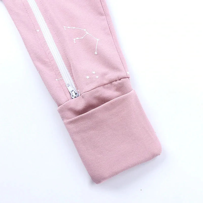 Constellation Print Sleepwear Zip up Jumpsuit Long Sleeve - Image 5