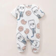 Baby Cookies Milk Pattern Pajamas Romper