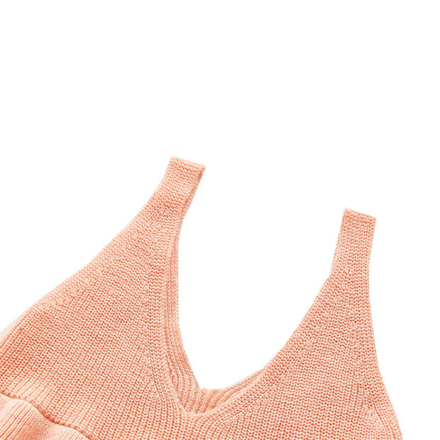 Cotton Mix Knitted Strap Dress Sleeveless - Image 2