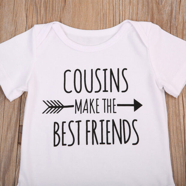 Funny Saying Cousins Make Best Friends Onesie Long Sleeve - Image 3