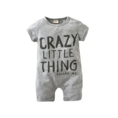 Baby Romper Crazy Little Thing Letter Print