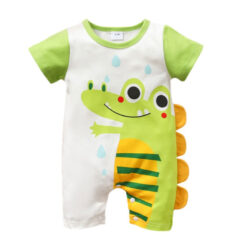 Baby Crocodile Print Pajamas Romper
