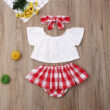 Baby Checkered Skirt Outfit