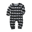 Long Sleeves Crosses Print Jumpsuit Playsuit