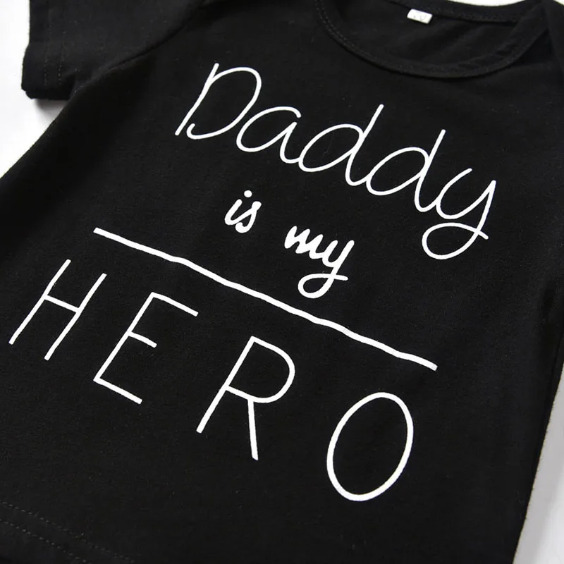 Daddy is My Hero Shirt Pyramid Print Harem Pants with Ribbon Headband - Image 3