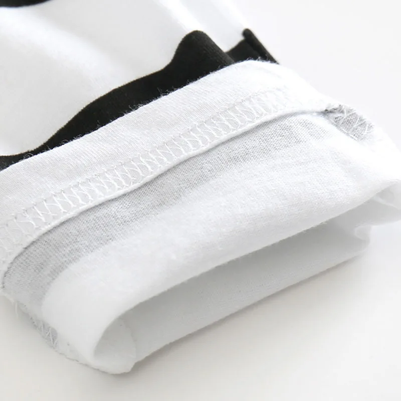 "My Daddy Rocks" Long Sleeves Shirt Black & White Striped Trousers - Image 9