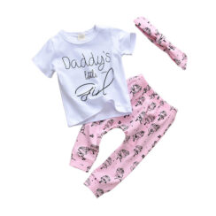 Baby Daddy Little Girl Shirt & Pants Outfit