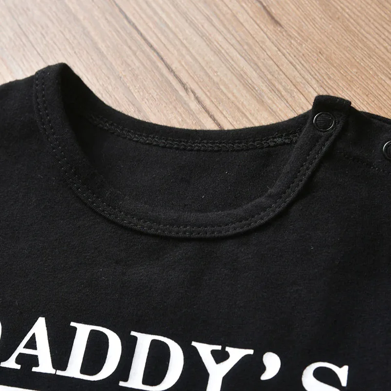 Daddy's Mini Letter Print Jumpsuit Sleepwear Long Sleeve - Image 2