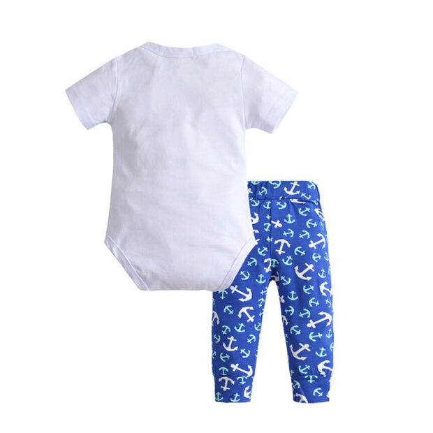 Daddy's New Fishing Buddy Outfit with Onesie, Shorts, Beanie Hat Short Sleeve - Image 2