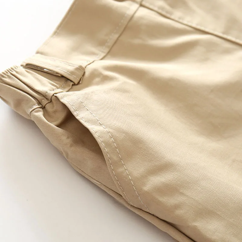 Stripe Collar Shirt Bodysuit with Khaki Shorts - Image 12