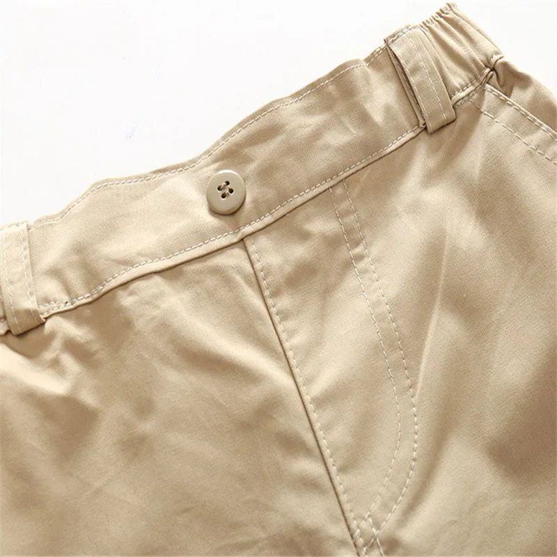 Stripe Collar Shirt Bodysuit with Khaki Shorts - Image 11