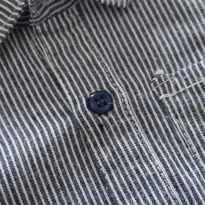 Stripe Collar Shirt Bodysuit with Khaki Shorts - Image 5