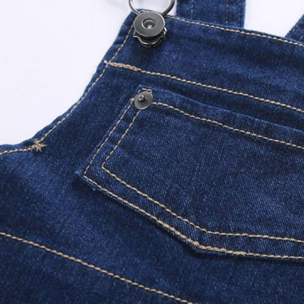 Baby Boy's & Girl's Denim Suspenders Overall and Striped Shirt Long Sleeve - Image 10