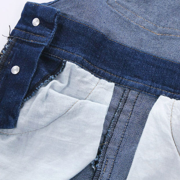 Baby Boy's & Girl's Denim Suspenders Overall and Striped Shirt Long Sleeve - Image 12