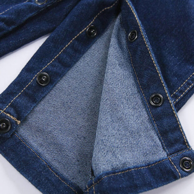 Baby Boy's & Girl's Denim Suspenders Overall and Striped Shirt Long Sleeve - Image 13