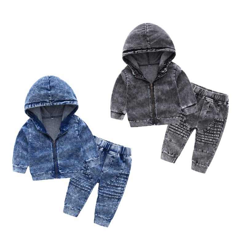 boys denim hoodie